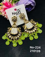 Nouveauté : Boucles d'oreilles pendantes géométriques de créateur, style indien, en alliage, avec strass, pour femme, tendance, pour soirée