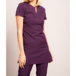 Uniformes de Trabajo Elásticos para Spa, Salón de Belleza, Terapeutas, Enfermeras, Personalizados, de Tela de Poliéster Tejida con Logotipo - Product Image 4