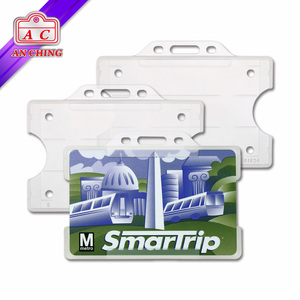 CR80 PP Plastic Card Holder Open Face Rigid ID <b>Name</b> <b>Tag</b> Badge Holder - Product Image 4