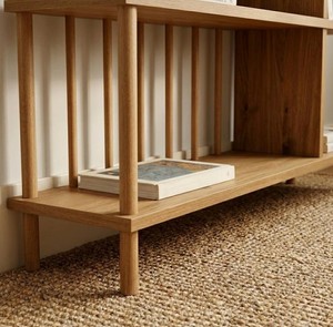 <b>Modern</b> Wooden Cubby <b>Shelf</b> 4-Tier Freestanding Bookcase Minimalist Design Living Room Home Furniture - Product Image 5