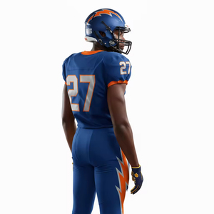 High Quality Custom American Football Uniform 100% Polyester Breathable Sublimation Printing Plus Size Unisex OEM ODM - Product Image 2