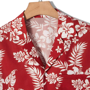 Nouvelles Chemises Hawaïennes Florales d'Été pour Hommes à Manches Courtes, Respirantes, Décontractées, pour les Vacances, Vente en Gros, Personnalisables, 100% Polyester - Product Image 4