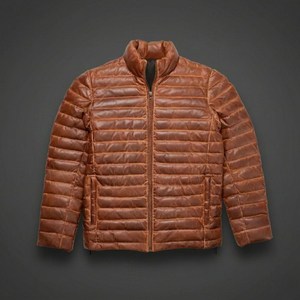 High Performance Genuine Sheep <b>Skin</b> Padded Casual Winter Jacket with Hood <b>Thermal</b> Insulation Durable Front Logo - Product Image 5