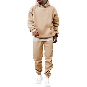 Men Cotton Tracksuit Outfit Full Sleeve Hoodie and Jogger Pants Casual Gym Sportswear Training Daily Wear - Product Image 1
