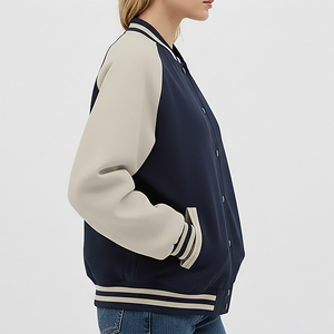 Veste universitaire pour femme, nouvelle collection, couleur unie, matière respirante, tendance, best-seller - Product Image 2