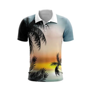 Camiseta Polo Personalizada Estampada Más Vendida, Transpirable y de Secado Rápido, Camisetas Polo Estampadas por Sublimación para Hombre - Product Image 1