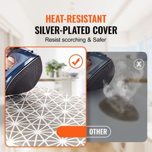 Asse da Stiro Grande 51 X 13 Pollici con Superficie di Stiratura a 4 Strati e Rivestimento in Cotone 100% Resistente al Calore - Product Image 6