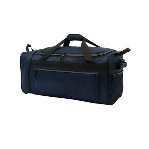 Nouvel article : Sac de sport unisexe bleu marine en polyester avec fermeture éclair et compartiment intérieur, 40-55L, décontracté et sportif - Product Image 1