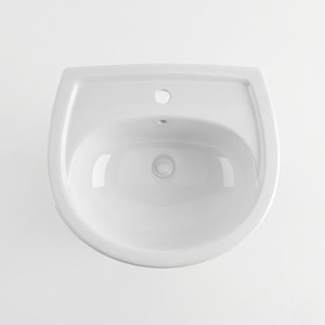 Ensemble de lavabo sur pied Capri moderne avec vasque ronde pour salle de bain et villa - Product Image 3