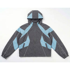 Chaqueta deportiva cortavientos con logotipo personalizado, servicio OEM, material transpirable, ideal para correr, entrenar, hacer senderismo y uso en grandes cantidades. - Product Image 1