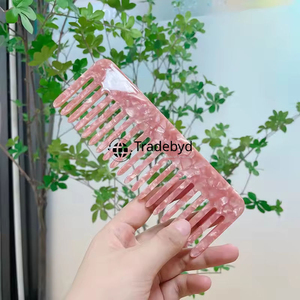 Tradebyd Handmade <b>Resin</b> Comb Elegant Grooming Accessory for Women Men and Professional Stylists - Product Image 2