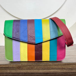 Custom Logo Luxury Women's Handbags Genuine Leather Fashion Classic Stubby Color Sling Bag High Quality Leather Crossbody Bags - Product Image 4