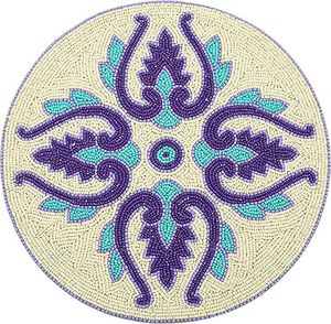 High Quality Home Bar Decor Round Glass <b>Coaster</b> Oval Pattern with Felt <b>Beaded</b> Mother of Pearl for Cup Leaf Home Commercial Use - Product Image 2