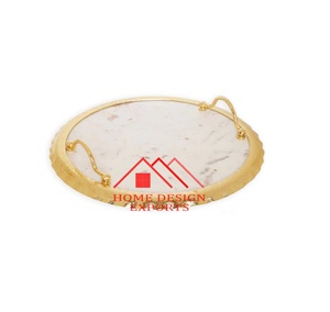 ถาดเสิร์ฟอาหารโลหะและหินอ่อนขายดี - Product Image 1