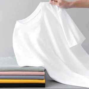 Camiseta de Manga Corta para Hombre, Color Sólido, 100% Algodón, Tejido Transpirable, Uso Diario Informal - Product Image 5
