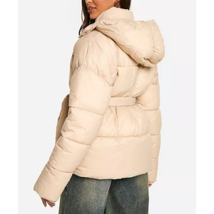Hooded breathable puffer <b>jacket</b> for <b>women</b> soft quilted winter coat <b>lightweight</b> warm thermal outerwear - Product Image 5