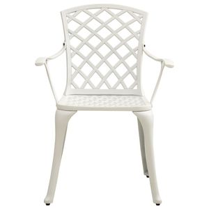 Silla de Jardín Ergonómica Mediana de Aluminio Fundido Blanco, Complemento Cómodo y Elegante para su Jardín - Product Image 5