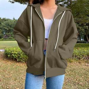 OEM Custom Logo Wholesale Factory Direct Full <b>Zip</b> <b>up</b> Hoodie 420 GSM Heavyweight 100% Cotton Fleece Sweatshirt - Product Image 5