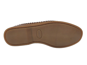 Mocasines de Cuero Genuino Color Marrón Tabaco, Punta Redonda, Sin Cordones, Suela de Goma Acolchada, Color Sólido, Para Todas las Temporadas - Product Image 5