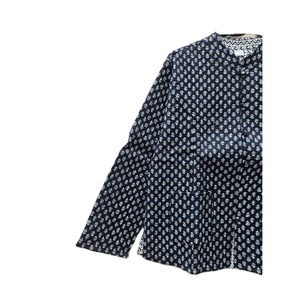 Beautiful Cotton Block Print Quilted Handmade Breathable Stripe Reversible <b>Women's</b> <b>Jacket</b> Covered Button Closure Holiday Gift - Product Image 2