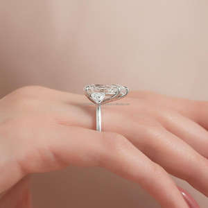 Anillo de Compromiso de Oro de 14K con Certificado IGI para Mujer, Diamante Cultivado en Laboratorio CVD VVS DEF en Todas las Formas, Chapado en Rodio para Fiestas - Product Image 2