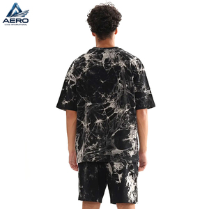 เสื้อยืดแขนสั้นลายมัดย้อมผ้าฝ้ายแท้ขายดี พร้อมกางเกงขาสั้น ชุดเซ็ตสองชิ้น แฟชั่นฤดูร้อน - Product Image 2
