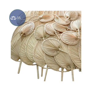 [BEST SELLING] | Woven Palm Leaf <b>Handheld</b> <b>Fan</b> Material | Portable Hand <b>Fan</b> For Wedding Favor Event Party Supply Vietnam - Product Image 1