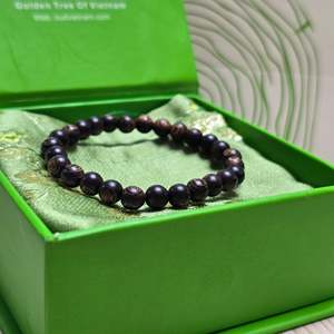 Handmade Vietnam Underwater Agarwood <b>Bracelet</b> 6mm 25 Beads Oud UOB625 - Product Image 1
