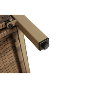 Carrello Bar da Esterno in Vimini con Ruote, Tavolo Bar Mobile in Rattan con Piano in Vetro per Servizio Vini su Patio e Veranda - Product Image 6