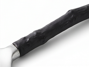 Ensemble de couverts Wabi-Sabi avec manches en bois noir, couverts en acier inoxydable, idéal pour les mariages et les dîners - Product Image 2