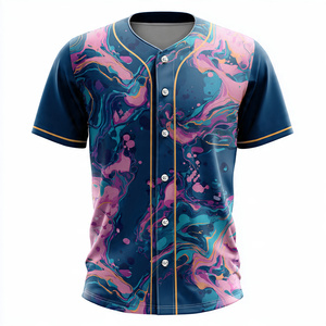 High-Quality Sublimated Baseball Jerseys Full Sleeve Men's Elastic Athletic Wear No-Fade Custom Team Uniforms Uniforms Apparel - Product Image 2