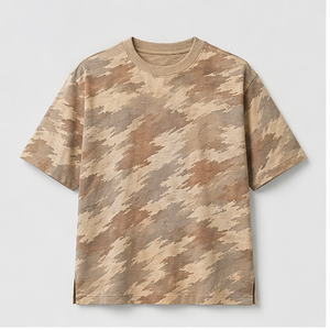Camiseta de Manga Corta con Cuello Redondo para Hombre, Estampado de Camuflaje con Fragmentos de Arena del Desierto, Personalizada, MTS-CAMO-0004 - Product Image 1