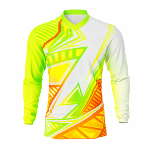 Camiseta de Motocross MX de Alta Visibilidad con Diseño Neón, Transpirable, de Secado Rápido, Anti-UV, % Poliéster, Jersey de Verano para Motocross, Logotipo Personalizado OEM - Product Image 1