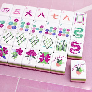 Jeu de Mahjong en Acrylique Personnalisé, Gravure Laser, Impression UV, Tuiles de Mahjong à 4 Couches, Cadeau Promotionnel, Motifs Personnalisés - Product Image 2