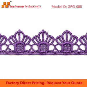 Encaje Guipur Floral Violeta de 15 mm, Personalizable, Calidad de Exportación, Paquete de 20 Metros para Envolver Regalos, Cajas de Regalo, Tarjetas de Felicitación - Product Image 6