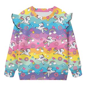 Sweat-shirt tricoté personnalisé pour bébé, col rond, manches longues, décontracté, écologique, avec manches évasées, vente en gros - Product Image 5