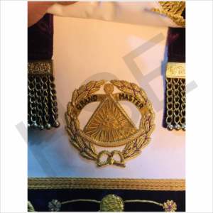 Delantal Masónico de Lujo con Bordado Dorado y Flecos, Regalia Masónica - Product Image 4