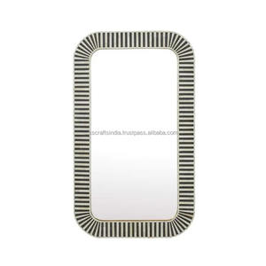 El mejor espejo con incrustaciones de hueso indio tradicional con marco artesanal para sala de estar y acento de entrada disponible a buen precio - Product Image 1