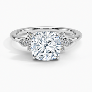 BOJ <b>Ring</b> 045 Cushion Cut 925 <b>Silver</b> Grand Fiore Diamond & Rhodium Plated Wedding 2ct D Color VVS1 Moissanite GRA Certified <b>Ring</b> - Product Image 1