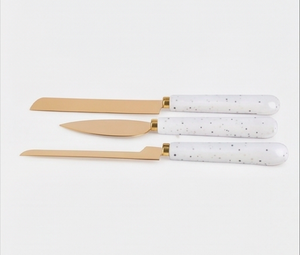 Luxury Stainless Steel <b>Cheese</b> <b>Knife</b> <b>Set</b> With Ceramic Handle Perfect For Hotels Restaurants And Elegant Dining Accessories - Product Image 3