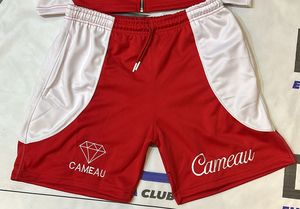 Conjunto de Pantalones Cortos para Hombre con Logotipo Bordado en Forro Polar de Poliéster Hecho a Medida, Estilo Urbano, Panel Blanco, Cierre de Cremallera - Product Image 3