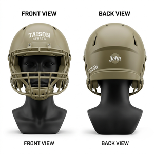 Premium <b>ABS</b> Polycarbonate American Football Mask 320 GSM Matte Green Neon Faceguard Custom Vinyl Logo - Product Image 2