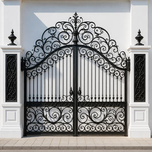 Discover bespoke ornamental wrought iron <b>gates</b> built to enhance home security while adding unmatched architectural elegance now! - Product Image 1