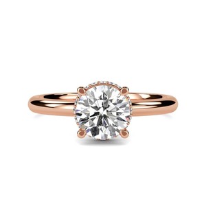 แหวนทรงกลมแบบซ่อนรูปทรงฮาโล ประดับเพชรแล็บโกรว์ 0.50 กะรัต ตัวเรือนทองคำขาว 18K สีเหลือง ขาว และโรสโกลด์ พร้อมแพลตตินัม - Product Image 3