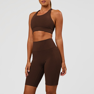 Women's Solid Color Seamless <b>Halter</b> Sports <b>Bra</b> Medium Support Yoga Fitness Scoop <b>Neck</b> Spandex Polyester Workout Top - Product Image 5