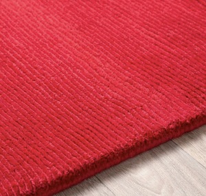 Deep Red Tufted <b>Rug</b>, Abstract Modern Area <b>Rug</b>, Soft Plush Carpet for Bedroom & Living Room - Product Image 2