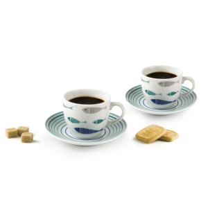 Set Tazza e Piattino da Caffè Excelsa in Porcellana North Sea Multicolore 6x5x6 Cm - Product Image 2