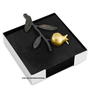 Elegant Golden Napkin Holder Aluminum Metal Perfect for Kitchen Restaurant Farmhouse Flower Design Napkin Holder - Product Image 4