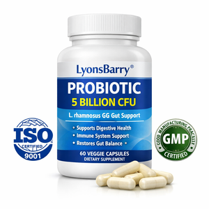 Capsules de probiotiques 5 milliards d'UFC – Soutien intestinal L. rhamnosus GG – Marque privée OEM GMP - Product Image 1