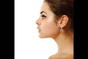 Boucles d'oreilles pendantes en tourmaline pastèque or 14 carats, taille émeraude, bijoux fins de luxe, élégantes, cadeau pour femme - Product Image 5